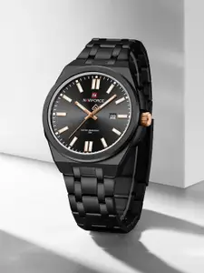 Naviforce Men Brass Dial & Stainless Steel Straps Analogue Watch NF9226 BBRG