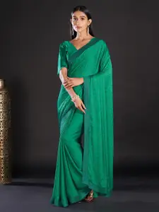 KALINI Embellished Beads and Stones Satin Saree