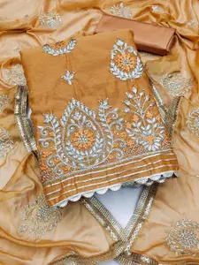 Ishin Ethnic Motifs Embroidered Zari Unstitched Dress Material