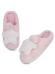 Miscreef Women Star Design Warm Fur Room Slippers