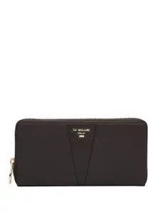 Da Milano Women Textured Leather Zip Around Wallet