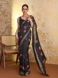 Indethnic Bandhani Zari Bandhani Saree