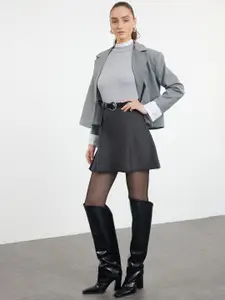 Trendyol Women Solid Flared Mini Skirts