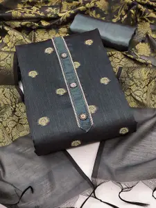 Ishin Ethnic Motifs Woven Design Zari Unstitched Dress Material