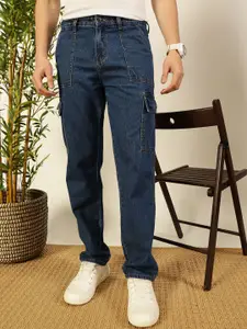 Thomas Scott Men Classic Relaxed Fit Cotton Cargo Jeans