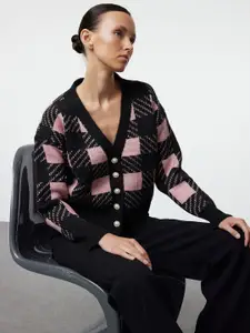 Trendyol Women Checked Longline Pullover