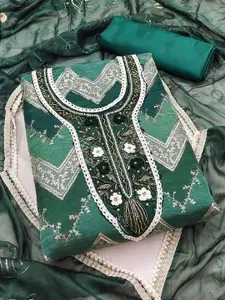 ASISA Floral Embroidered Sequinned Organza Unstitched Dress Material