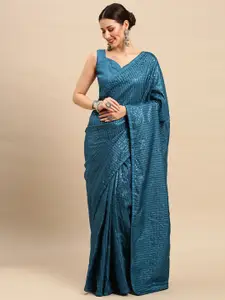 KALINI Striped Embellished Sequinned  Saree