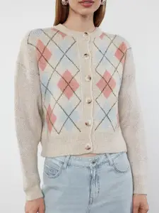 Trendyol Women Checked Crop Pullover