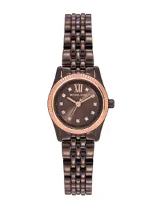 Michael Kors Women Embellished Dial & Stainless Steel Straps Analogue Watch AK_MK4844
