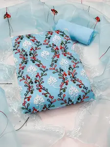 Ishin Floral Embroidered Unstitched Dress Material