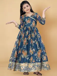 BAESD Girls Printed Anarkali Maxi Ethnic Dresses