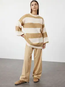 Trendyol Women Striped Longline Pullover