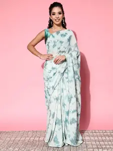 KALINI Tie and Dye Printed Saree