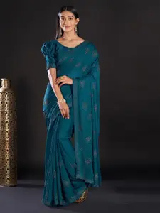 KALINI Embellished Beads and Stones Satin Saree