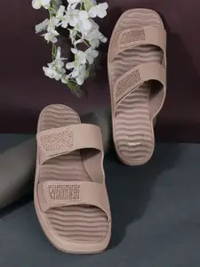 Scholl Women Textured Open Toe Flats