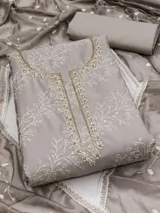 ASISA Floral Embroidered Sequinned Unstitched Dress Material