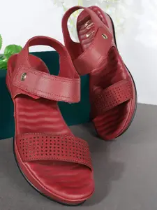 Scholl Women Textured Open Toe Flats