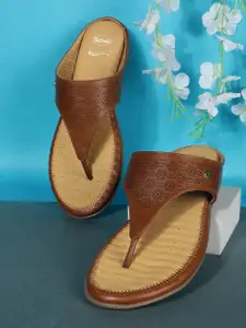 Scholl Women Textured Open Toe  Slip-On  Sandals