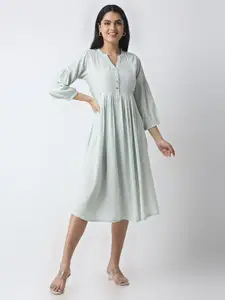 MeeMee Print Maternity Fit & Flare Maxi Dress