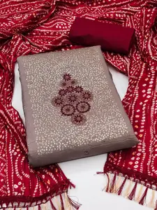 Ishin Floral Embroidered Sequinned Unstitched Dress Material