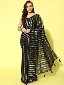 KALINI Embellished Sequinned Poly Georgette Saree