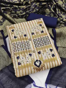 Ishin Ethnic Motifs Embroidered Unstitched Dress Material