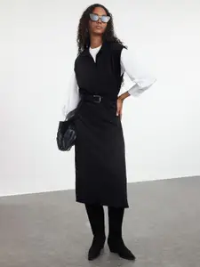 Trendyol Women Longline Pullover with Belted Detail