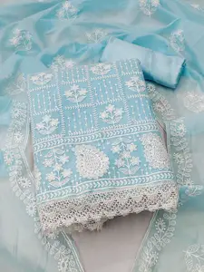 Ishin Floral Embroidered Unstitched Dress Material