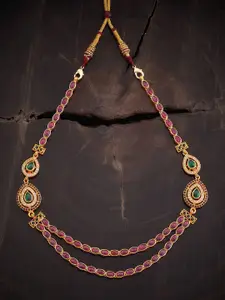 Kushal's Fashion Jewellery Gold-Plated 92.5 Pure Silver Temple Necklace