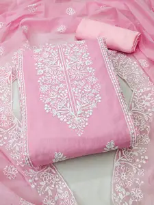 Ishin Floral Embroidered Unstitched Dress Material