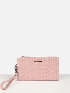 Van Heusen Woman Women Geometric Printed Zip Detail Leather Zip Around Wallet