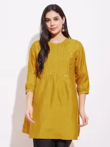 Pink Fort Solid Round Neck Top