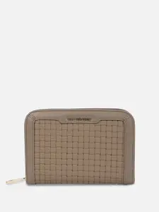 Van Heusen Woman Geometric Leather Zip Around Wallet