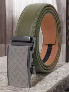 INVICTUS Men Slider Buckle Closure Textured Casual Belt