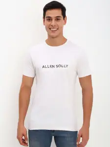 Allen Solly Men Solid Round Neck Cotton T-Shirt