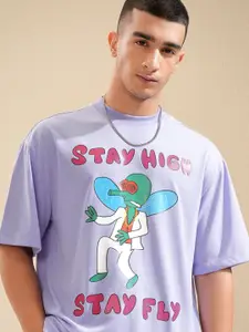HIGHLANDER Men Printed Raw Edge T-shirt