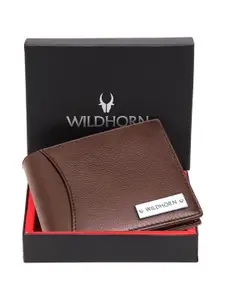 WildHorn Men Leather Two Fold Wallet With RFID Blocking