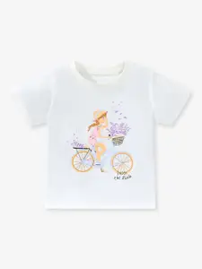 StyleCast Girls Printed Applique T-shirt