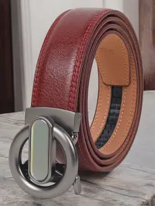 INVICTUS Men Slider Buckle Closure Textured Casual Belt