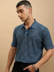 HIGHLANDER Men Polo Collar Pockets Slim Fit T-shirt