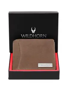 WildHorn Men Leather RFID Blocking Two Fold Wallet