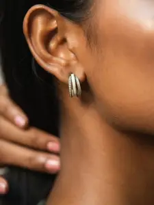 SHAYA Contemporary Half Hoop Earrings