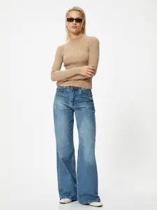 Koton Women Ribbed Cotton Pullover Sweater