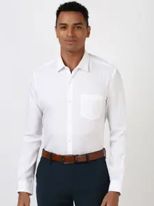 Peter England Men Spread Collar Micro Ditsy Printed Cotton Slim Fit Formal Shirt