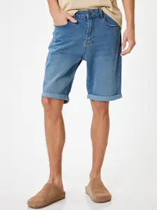 Koton Men Washed Slim Fit Denim Shorts Technology