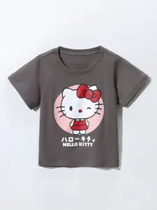 StyleCast Girls Printed Applique T-shirt