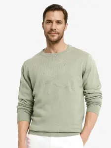 RARE RABBIT Men Embroidered Printed Cardigan