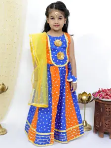 KID1 Girls Printed Ready to Wear Lehenga & Blouse With Dupatta