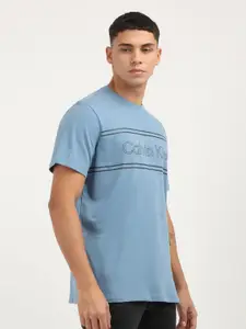 Calvin Klein Jeans Men Typography Striped Applique T-shirt